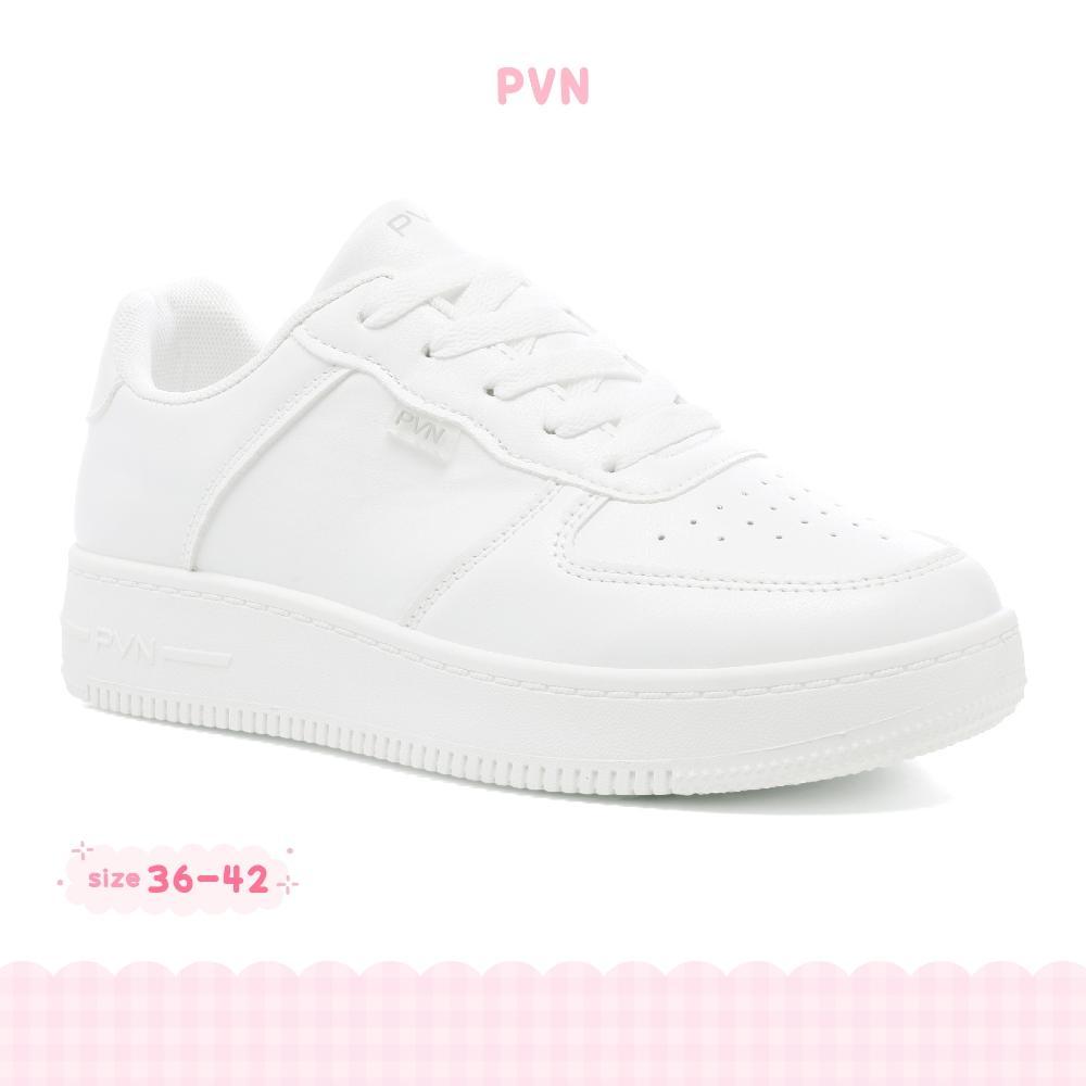 fg-87 PVN Hana Sepatu Putih Wanita Kets Sneakers Sport Shoes White Black 222 Hemat