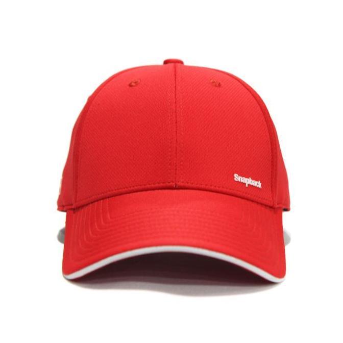 Snapback Topi Baseball Topi Golf Sport Style Merah Polos List Putih