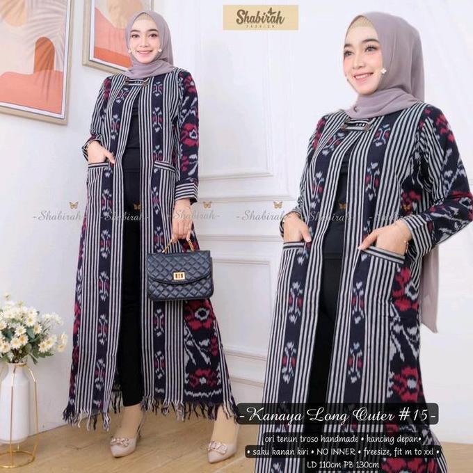 TERKINI LONG CARDY , LONG  OUTER TENUN , OUTER WANITA TERKINI