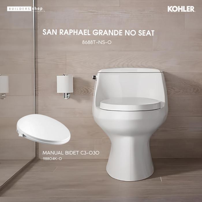 KOHLER - San Raphael Grande Toilet/Closet With Manual Bidet Seat K-8688T-S-0 & K-9880K-0