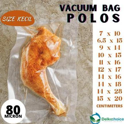 PLASTIK VACUM VAKUM VACUUM BAG SEALER POLOS SIZE KECIL DELKOCHOICE