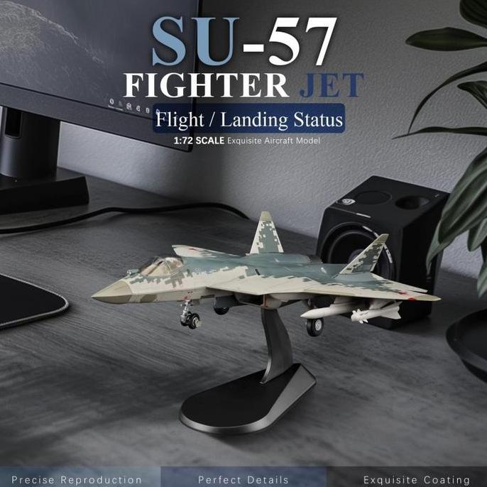 TOEVSKY SU-57 Pesawat Model 1:72 Pesawat Tempur Mainan Pesawat Tempur Model Militer