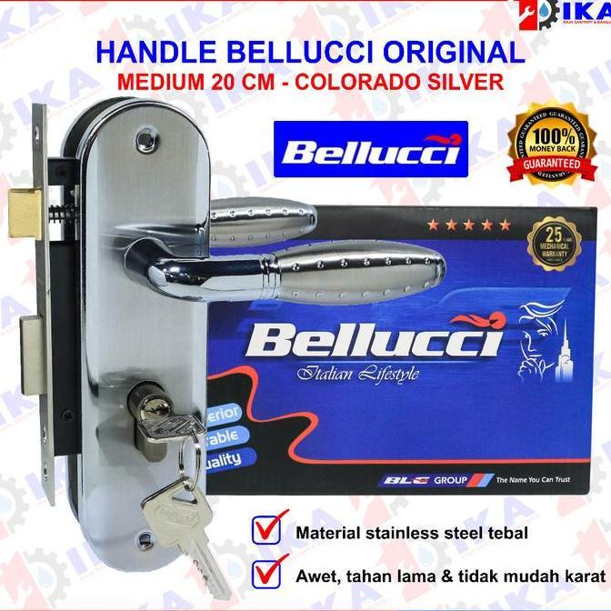 NAKATEKNO Slot Kunci Handle Handel Bellucci Colorado Silver Hendel Pintu Set Medium 20 CM / Kunci Pi