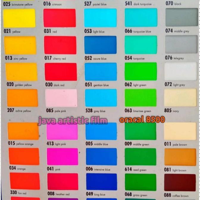 stiker/stiker kaca/stiker oracal/oracal 8500/sticker warna/kaca film