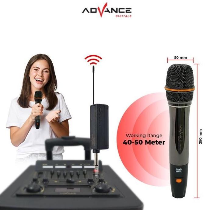 Advance Mic 105 Profesional Mic Wireless Silver Metalic MIC-105 (TERBAIK) (TERBARU) (TERMURAH)
