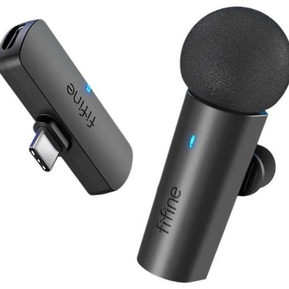 FIFINE M6 Handphone Wireless Lavalier Microphone | Mic Hp Clip On C (TERBAIK) (TERBARU) (TERMURAH)
