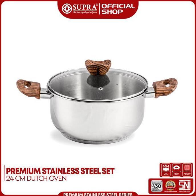 Supra Panci Set 8 Pcs Stainless Steel Premium Series