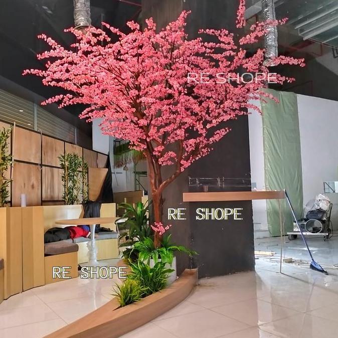 Terlaris Bunga Hias Plastik/Sakura/Pohon Bunga Sakura/Pohon Dekorasi/Pohon Hias