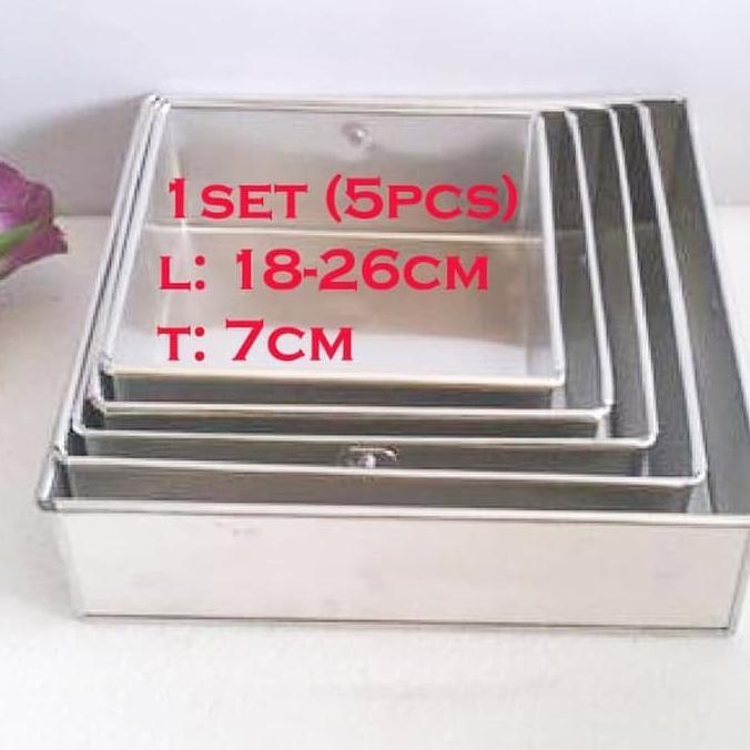 Loyang Bolu Kotak 7cm | Loyang Persegi Panjang Loyang Cake Loyang Bolu Gulung Loyang Alunium