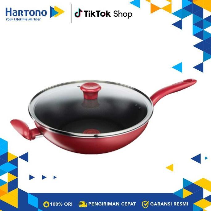 Tefal 32cm Wok Pan With Lid G1359895