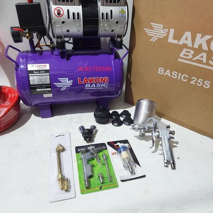 Sale Mesin Kompresor Angin 3/4Hp Oilless Lakoni Basic 25S