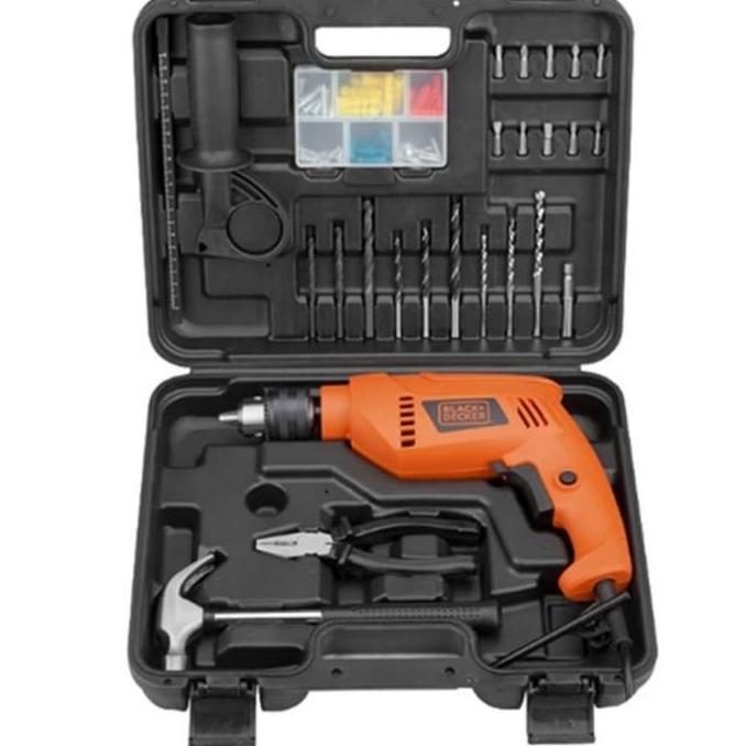 Spesial Mesin Bor Tembok Set Hammer Drill Black Decker Hd555Kopr