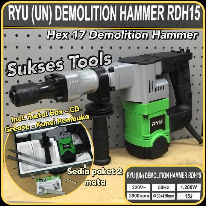 Diskon Demolition Hammer Mesin Bobok Tembok Ryu Rdh 15 Bobok Jalan Ryu Rdh 50