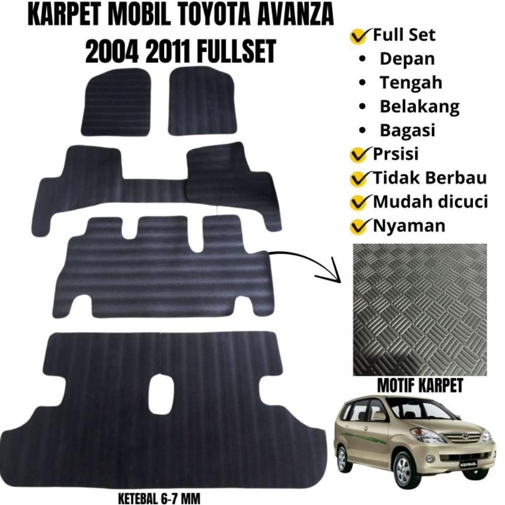 Karpet Mobil Toyota Avanza 2004 2011 fullset alas kaki matras karet mobil Avanza 2004 2005 -2008 201