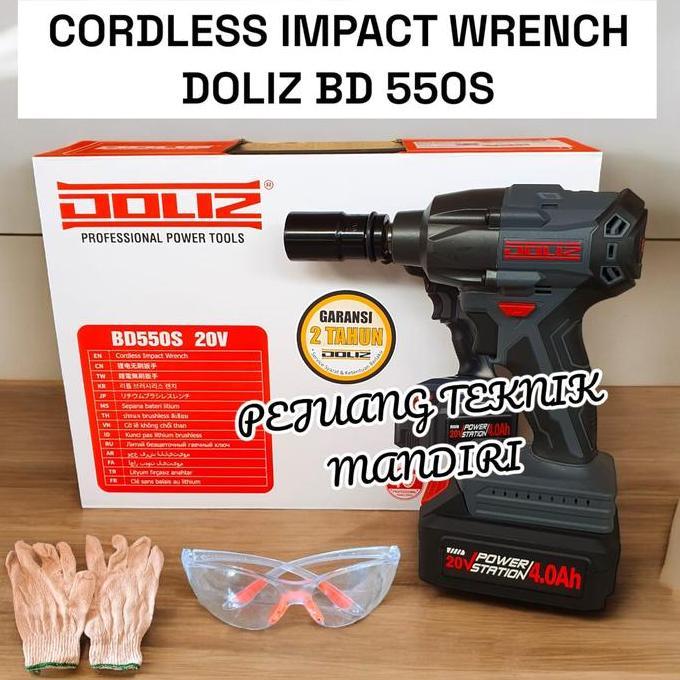 Miliki Doliz Bd 550S Cordless Impact Wrench Brushless Bd550S Alat Pembuka Baut Doliz Bd 550 S