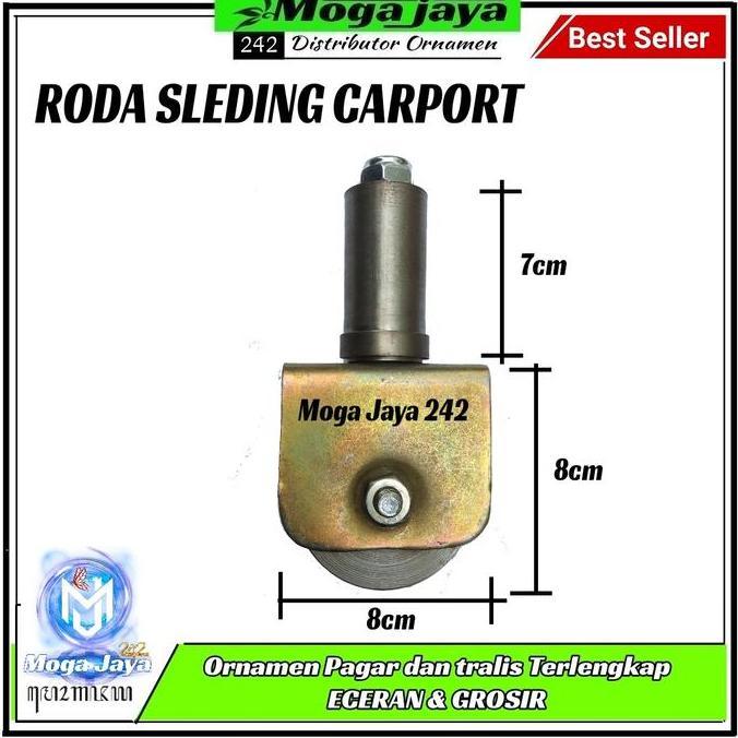 TERLARIS roda bubut pintu sleding lipat carport