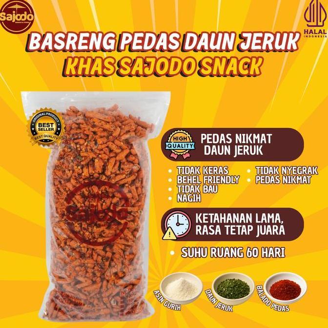 Basreng Sajodo Pedas Daun Jeruk 1 Kg Sajodo Snack & Food