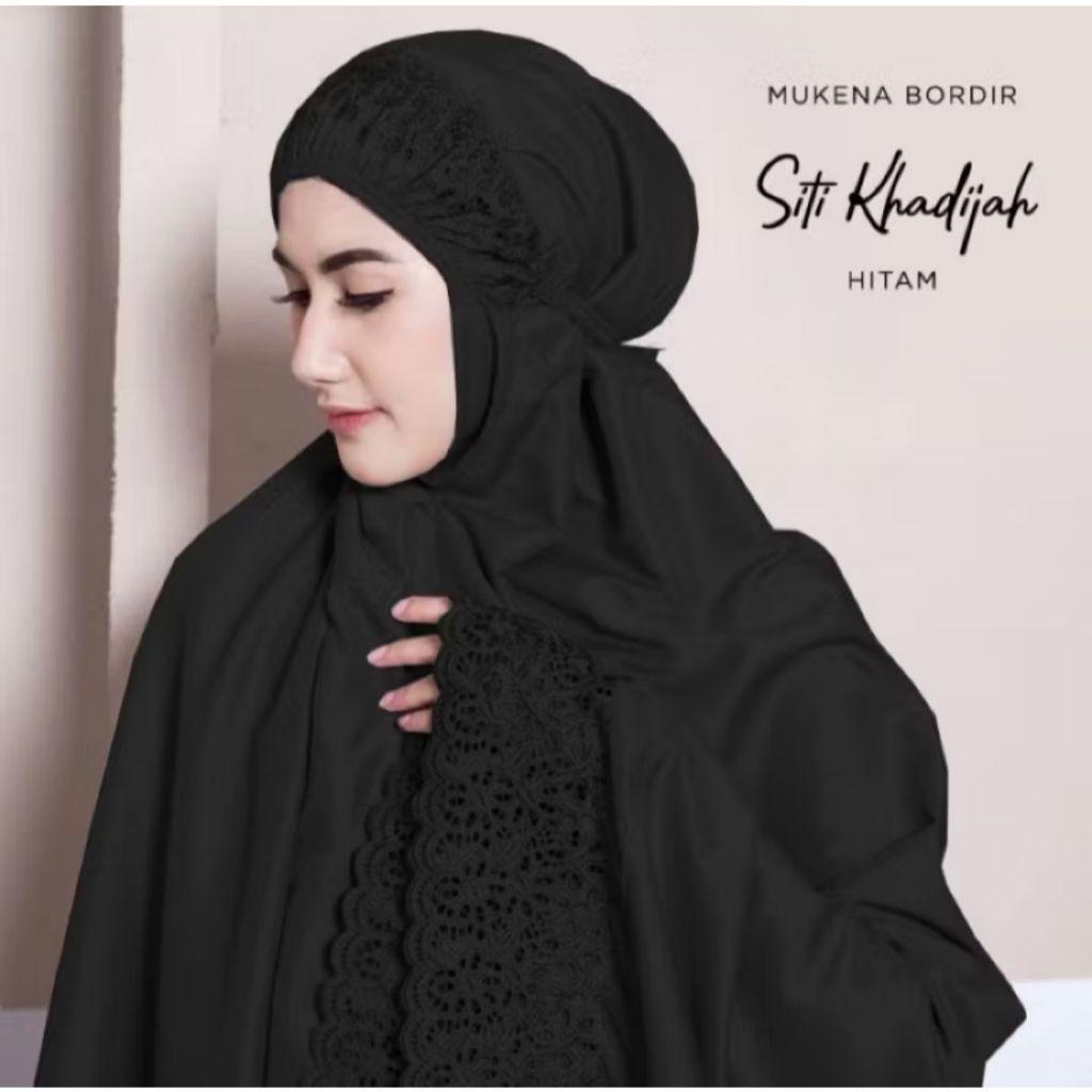 Mukena Dewasa Jumbo Katun Premium Full Bordir Siti Khadijah Mewah Cantik By Aprilia Store