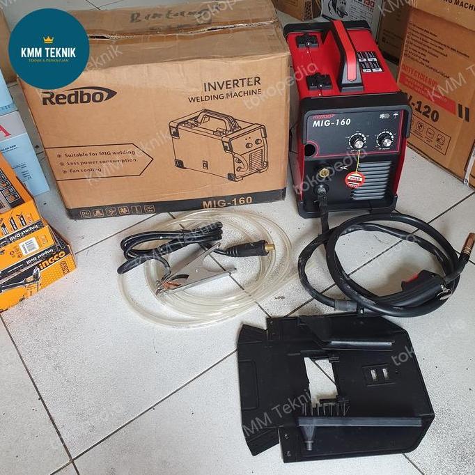 NEW REDBO MIG-160A MESIN LAS MIG 160A TANPA GAS CO2 160 AMPERE 1 PHASE