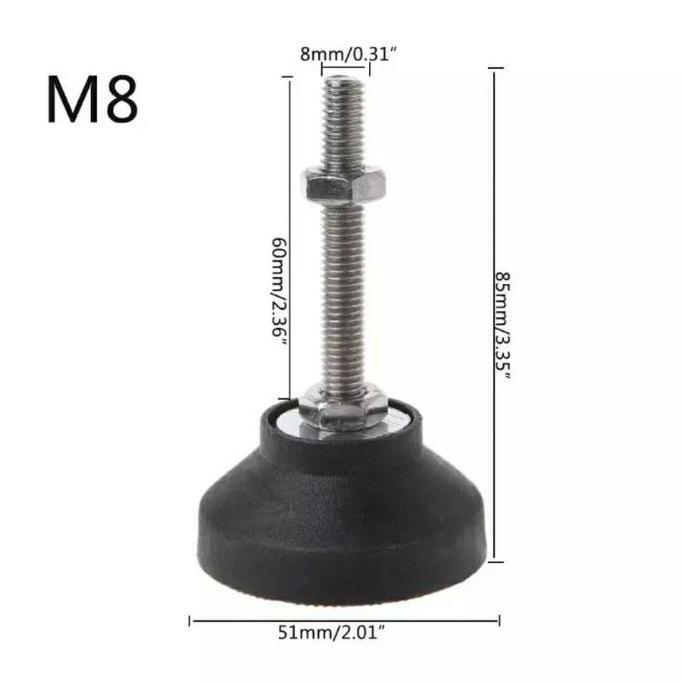 Thebest- Foot Adjuster D50 M8 60 mm