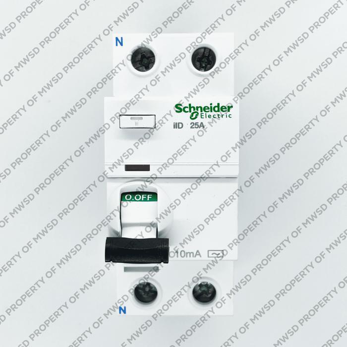 SCHNEIDER RCCB ELCB 2p 25A 10mA A9R10225