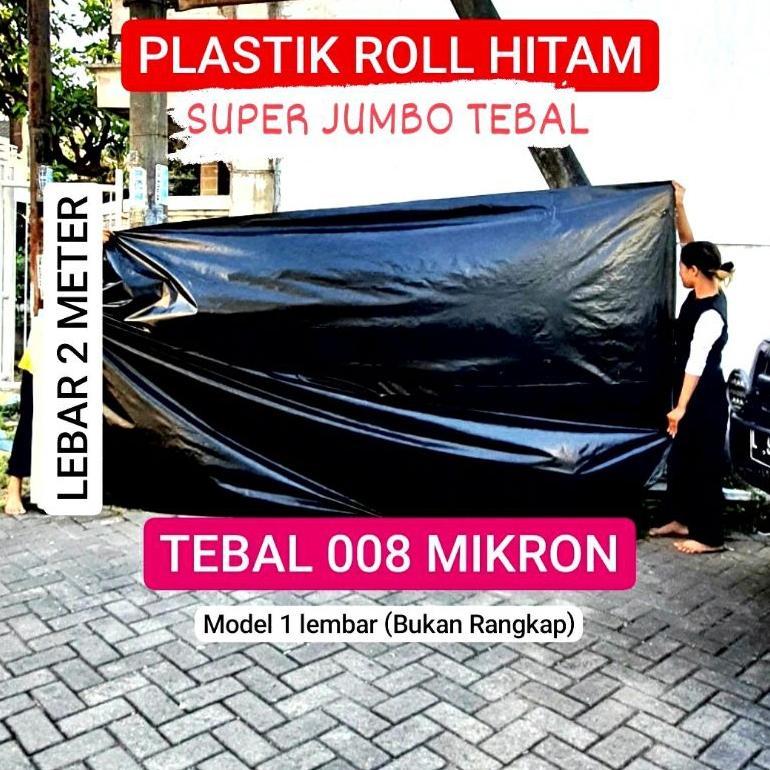 Bisa Cod Plastik Hitam 2,4 Meter Tebal Kuat | Plastik Mulsa 100Cm Green House Super Tebal | Plastik 