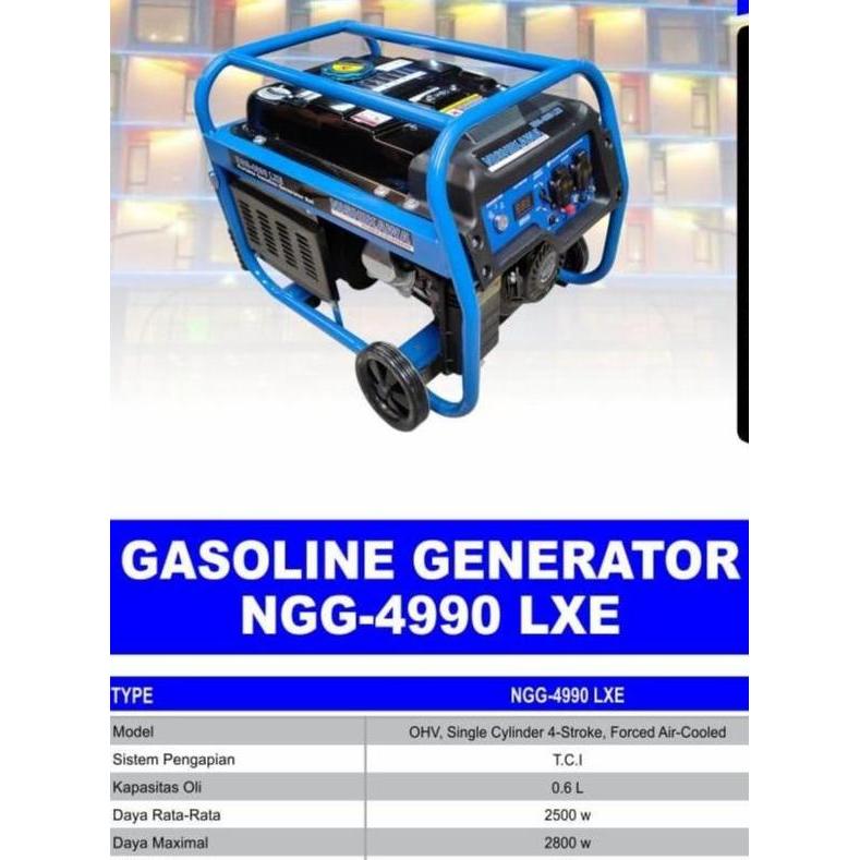 REZORHA Genset 2500W 4tak NISHIKAWA NGG4990L Double Starter Power Generator 2500Watt NGG 4990L - Gas