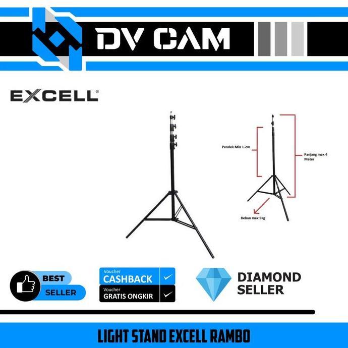 TERMURAH - Light Stand Excell Rambo - Excell Light Stand Rambo - Tiang Lampu