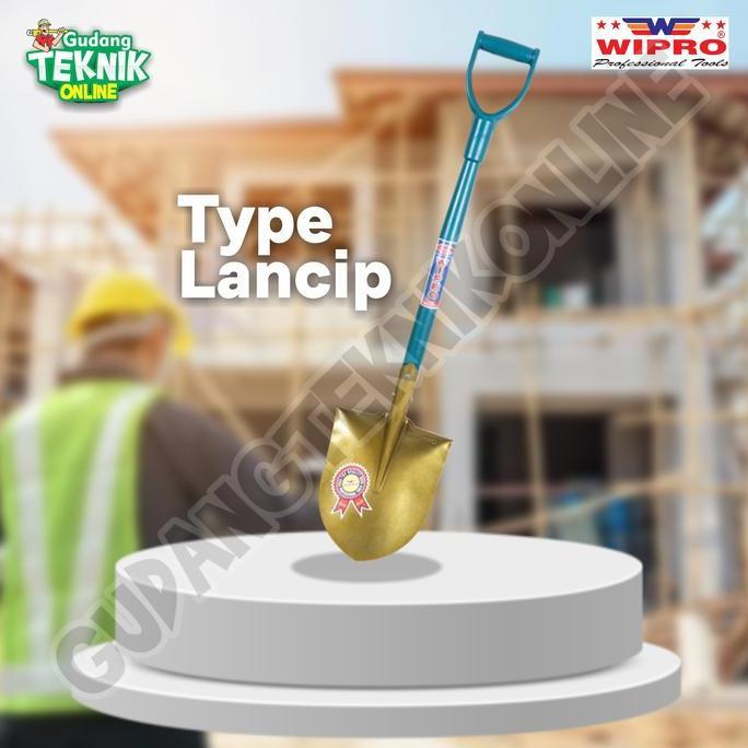 DHEALOKA Sekop Lancip Papak Pasir Tanah WIPRO / Sekop Skop Baja Sekop Lancip Papak Sekop Baja Heavy 