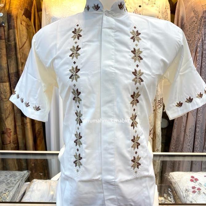 PALING LARIS Koko Bordir Premium (Lengan Pendek) Bukittinggi Padang kokopria PALING LARIS