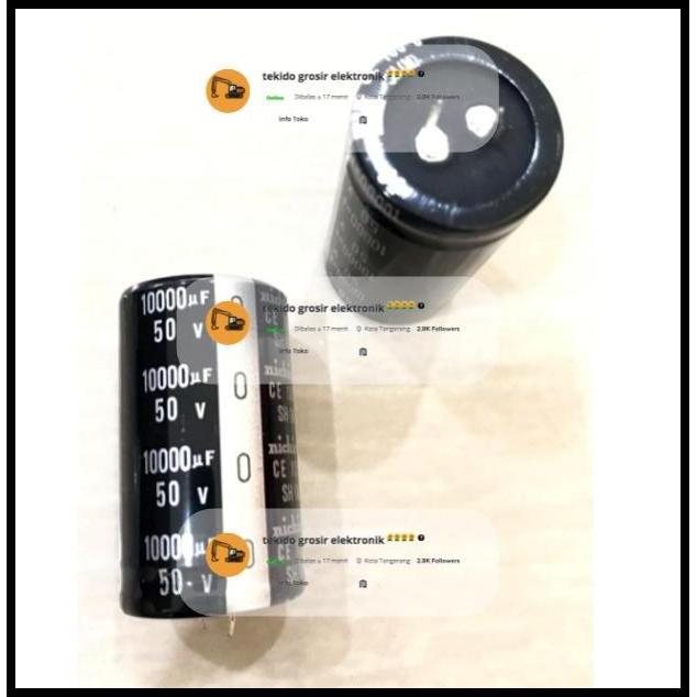 TERBARU ELCO 10000UF 50V NICHICON ORIGINAL 10000/50 NICHICON ASLI 