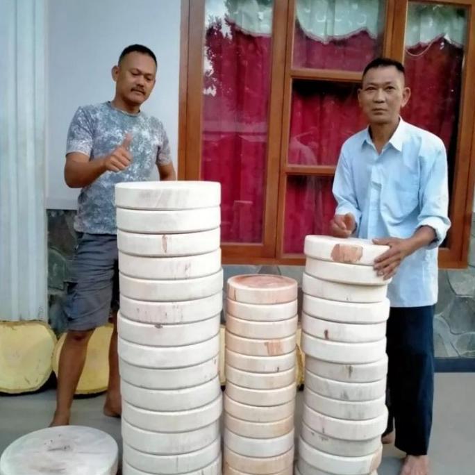 50 CM Talenan kayu asem asli/Talenan bulat/Talenan daging/Talenan kayu
