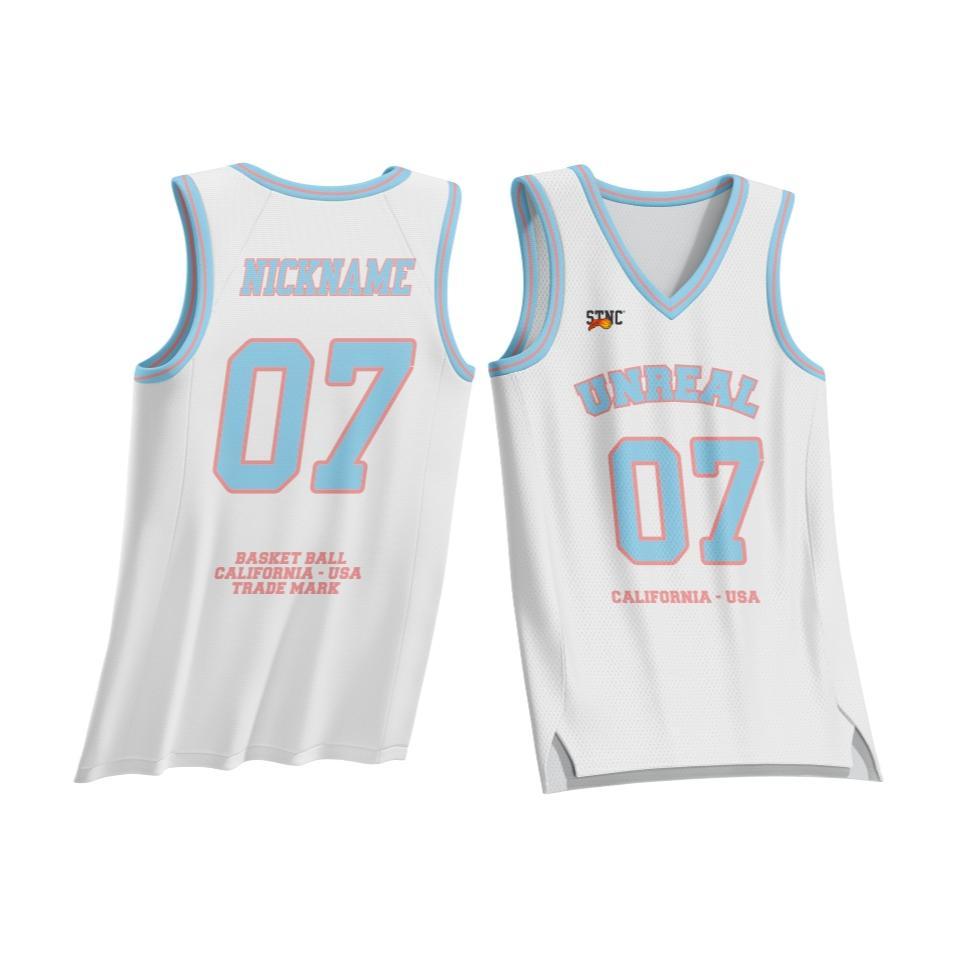 TERBARU JERSEY BASKET UNREAL CALIFORNIA USA / JERSEY BASKET UNREAL / JERSEY BASKET PASTEL / GRATIS N