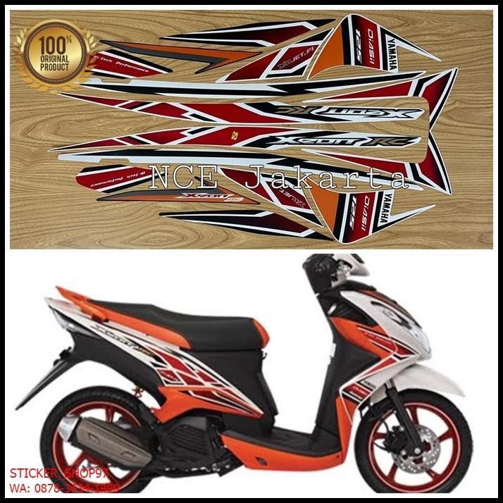 GRATIS ONGKIR (ORI) STIKER STRIPING  XEON RC 2013 PUTIH ORANGE KUALITAS ORIGINAL 