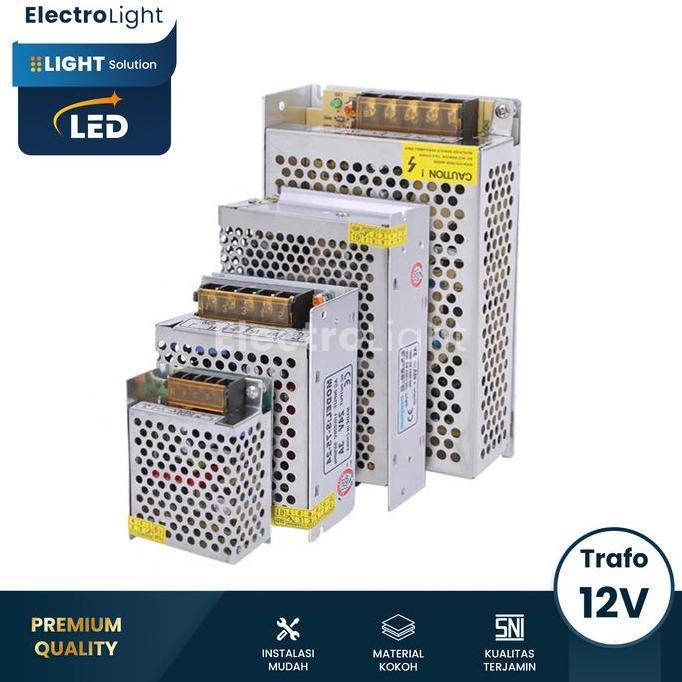 marcelina_shop - trafo adaptor power suply 12v 3a 5a 1a 2a 3a untuk lampu strip led