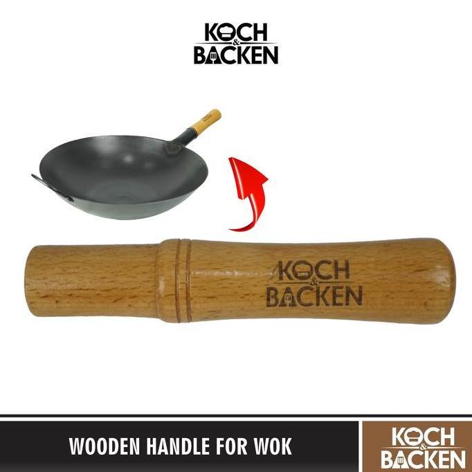 KOCH&BACKEN Gagang Kayu Wajan Penggorengan