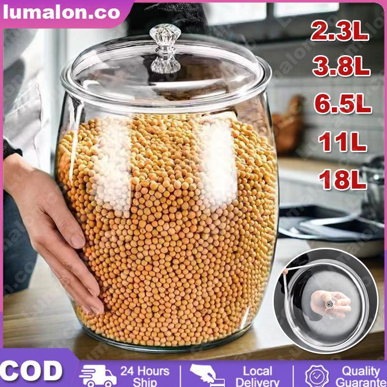 Penjualan Panas Wadah Plastik Tertutup Berkapasitas Ekstra Besar, Stoples Transparan Tahan Bocor, Pe