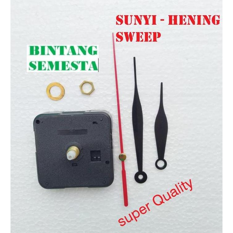 mesin jam dinding sweep moment tanpa bunyi detik