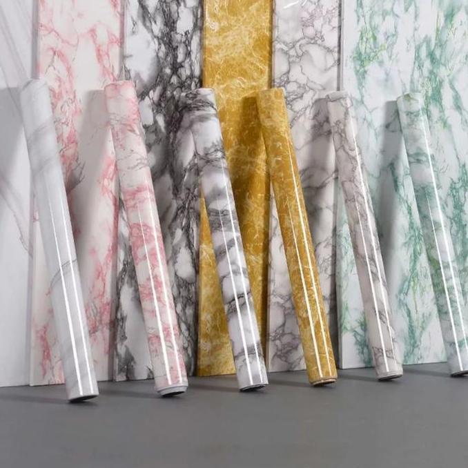 1 roll besar - ( BISA COD ) Wallpaper Dapur Stiker Dinding Dapur Meja Lemari Kayu Anti Air Minyak da