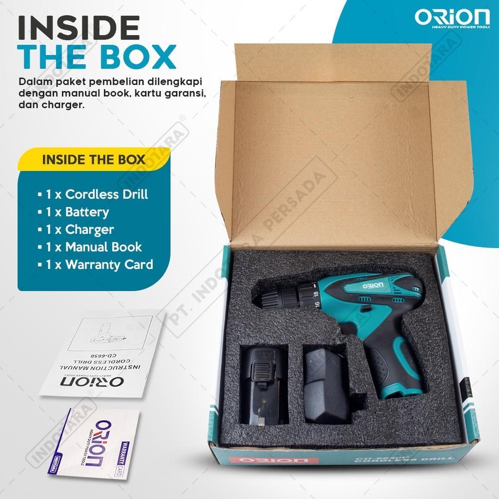Mesin Bor Baterai Tangan / Orion Cordless Drill Cd6650P