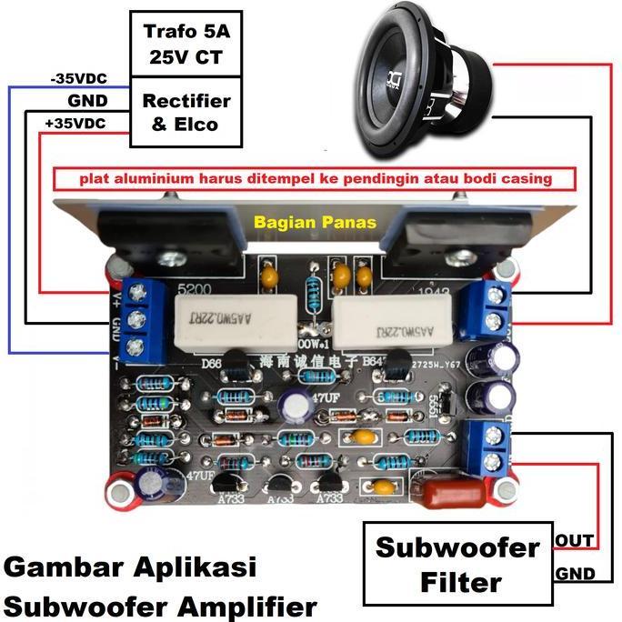 devimastore - modul hifi power amplifier final 1w ocl socl subwoofer home theater