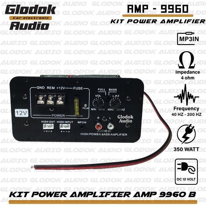 devimastore - kit power amplifier amp 996 bastub 12 inch mosfet 35 watts subwoofer 6-12 inch mp3 inp