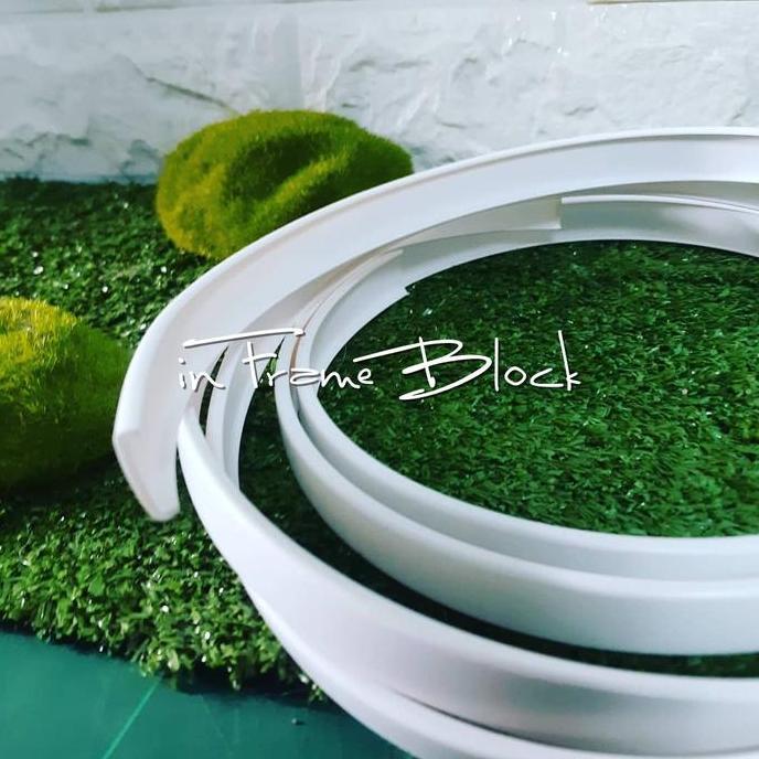 PVC Edging List Karet untuk Photoblock 12mm Putih Matte Inframeblock