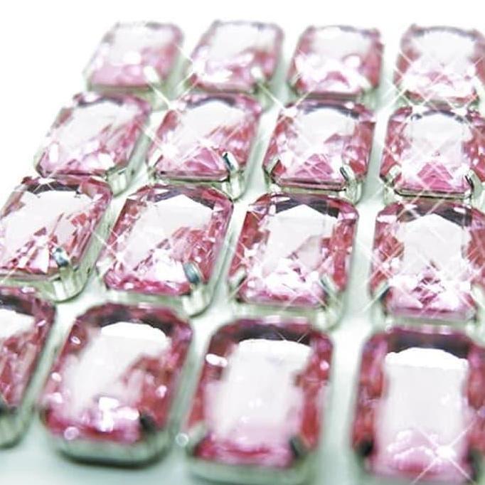 Torenda Cangkang Payet Kristal Jahit Size13x18mm Light Rose/12pcs (TERBAIK) (TERBARU) (TERMURAH)