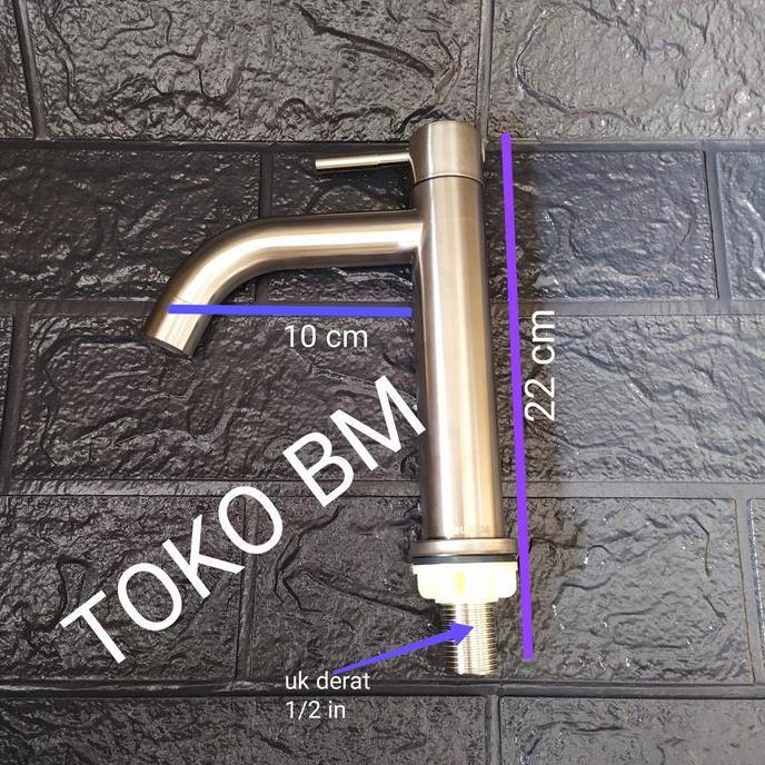 kran wastafel bambu stainless sus 304 ASLI