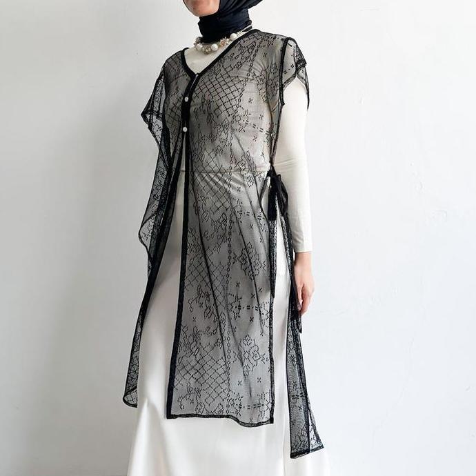 Murah Emikoawa - Outer Lace Flow Brukat Brokat Wanita Kondangan Luaran Blazer Outer Baju Atasan Wani