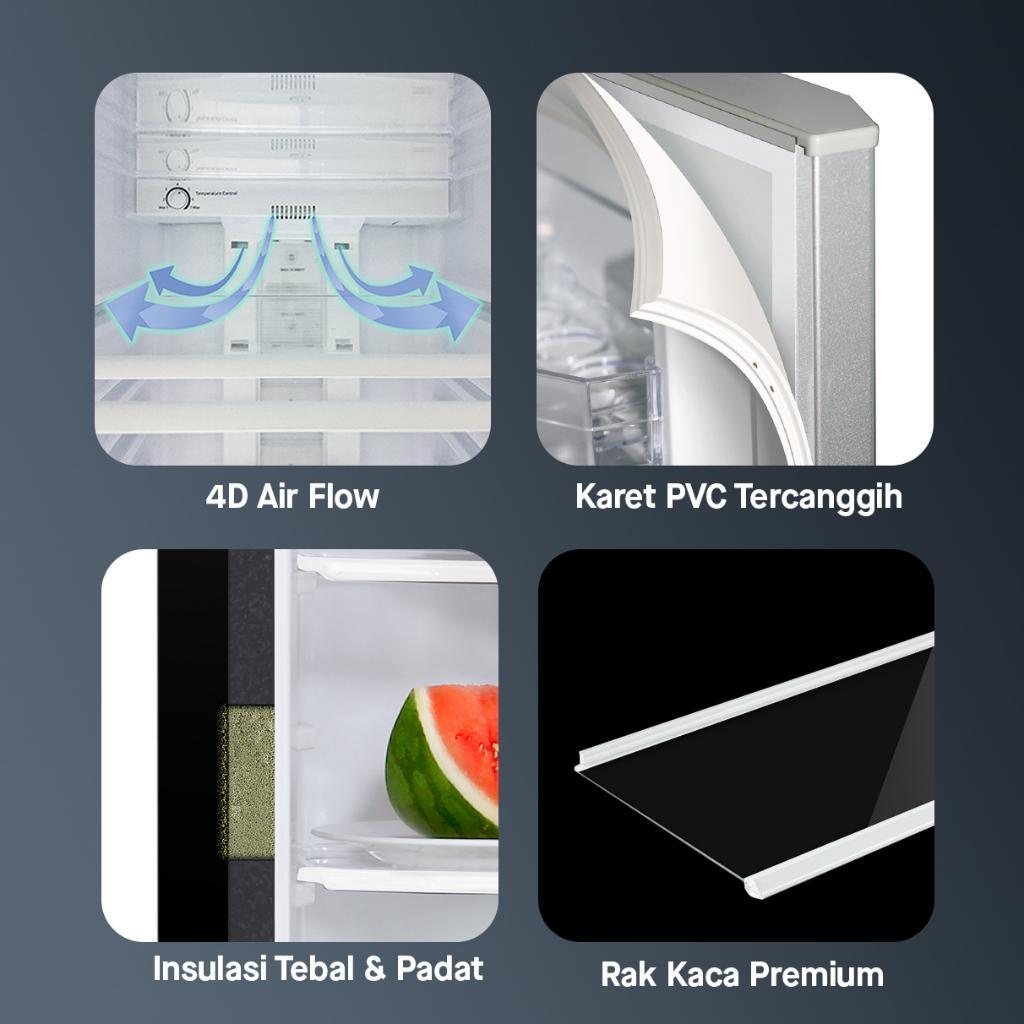 Sanken Kulkas Satu Pintu Sk-V163Pa-Bb Hitam