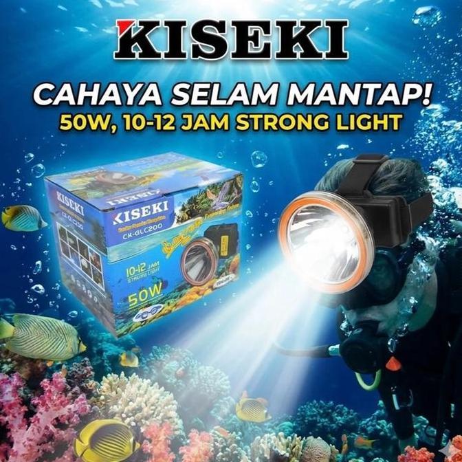 Ready stock KISEKI Senter Kepala Kiseki CK-GLC 200 Cahaya Putih Tahan Air 15 Meter 3 Mode