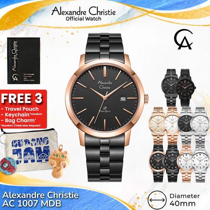 Alexandre Christie Pria AC 1007 MDB AC 1007 AC1007MDB Stainless Steel Watches