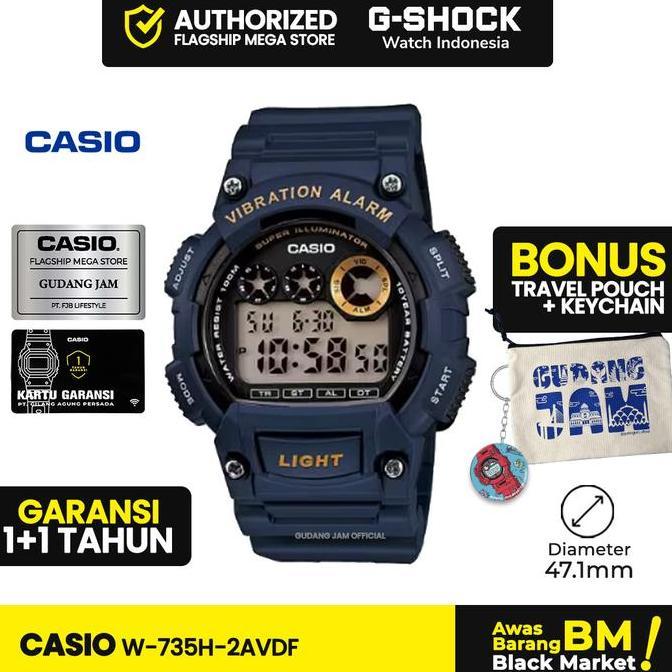 Casio General W-735H-2AVDF W-735H W-735 W735H W 735H Watches
